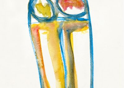 a drawing of a man holding a woman's hand